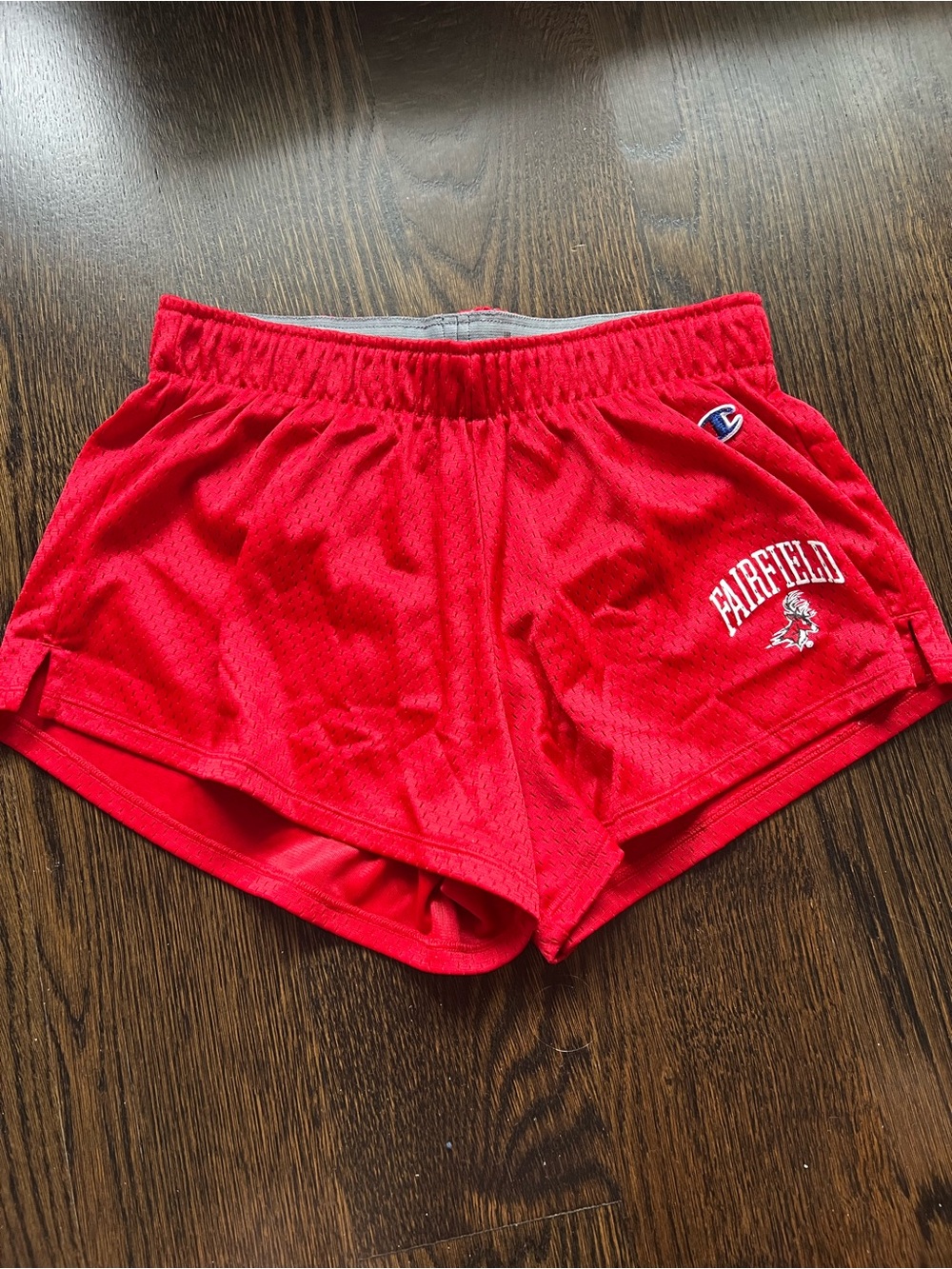 Champion Fairfield Red Women's Athletic Mesh Shorts
